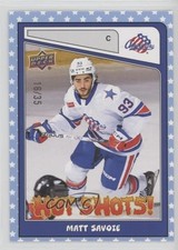 2023-24 Upper Deck AHL Hot Shots! Blue Stars 16/35 Matthew Savoie Matt #HS-6 2o7