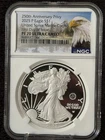 2025-P American Silver Eagle PF70 UCAM NGC USMC 250th Anniversary Privy FDOI