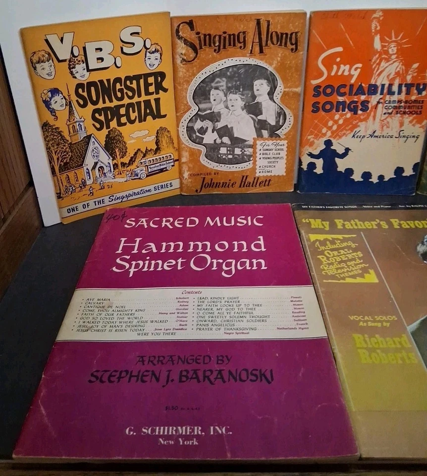Hymns Gospel Lot of 11 Piano Organ Books Sheet Music Church Devotional Antique G - Image 2 of 4