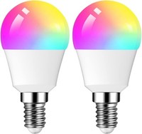 Dogain Alexa Smart E14 Led Wlan Lampe, Rgb Led G45 GlüHbirne Dimmbare Birne 6W