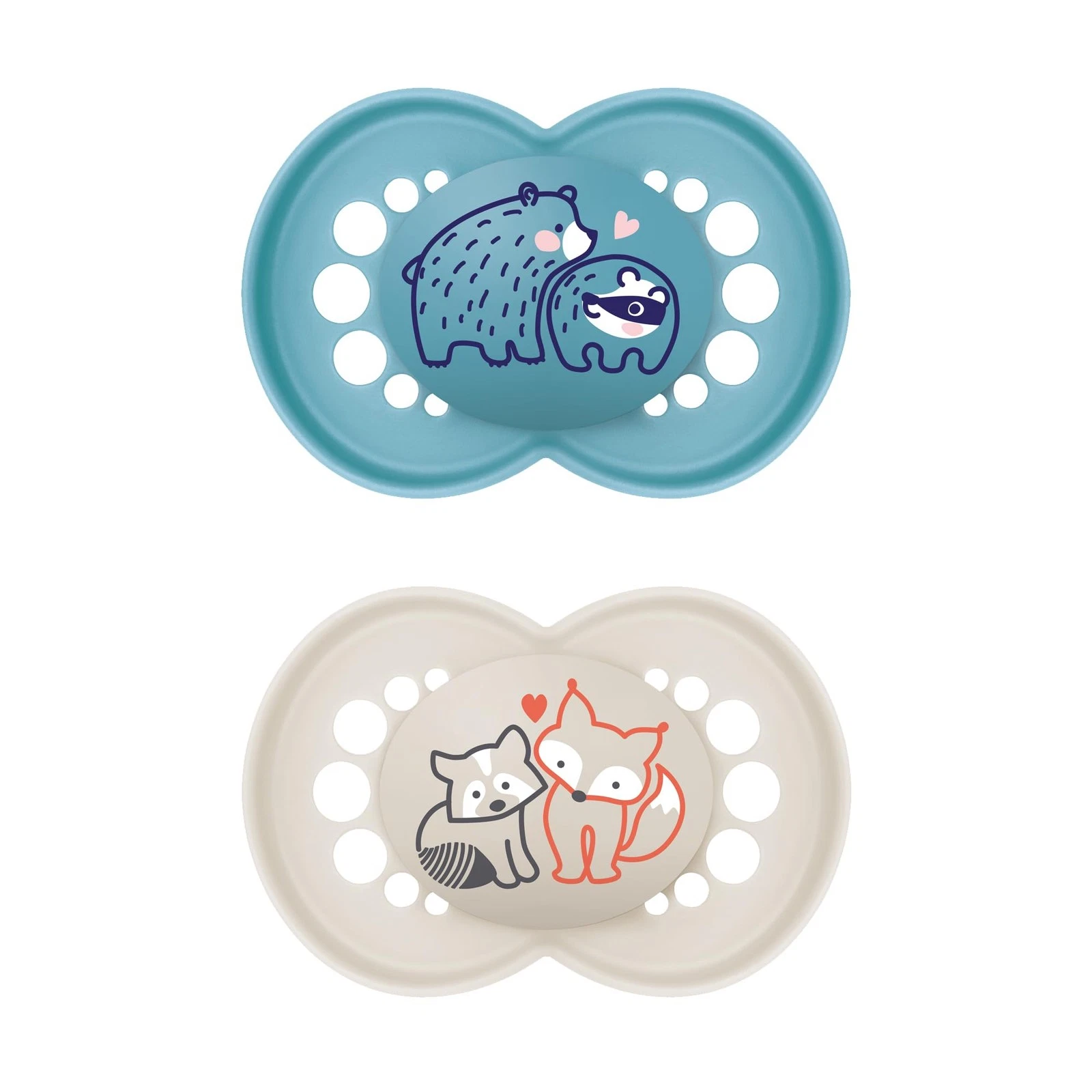 Pacifier, from 6 months, with symmetrical teat, flat and flexible, from we...