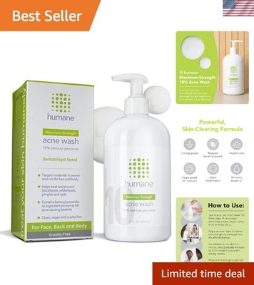 Clear Skin Solution: 10% Benzoyl Peroxide Acne Wash, 16 Fl Oz, -Friendly