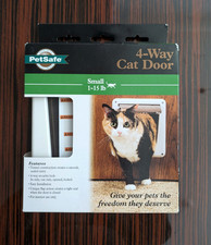 PetSafe 4 Way Security Locking Cat Flap Tunnel Door SMALL 1-15 Lb