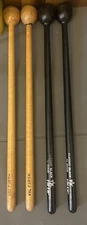 2 Pair Vic Firth T-5 Vintage Wood & Black Head Timpani Mallets VG Condition Rare