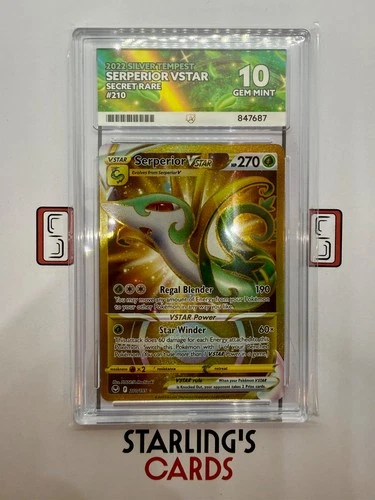 Pokemon - Serperior Vstar 210/195 - Hyper Rare - Silver Tempest - ACE 10