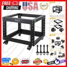6U Open Frame Server Rack with Wheels- Heavy ...