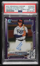 2021 Bowman Chrome Prospect Purple Refractor Carlos Colmenarez PSA 10 Auto 1m4i