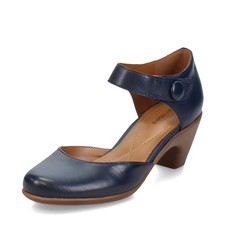 Women's Easy Spirit, Clarice Mary Jane Pump SECLARICE-DBL01 Dark Blue LEATHER