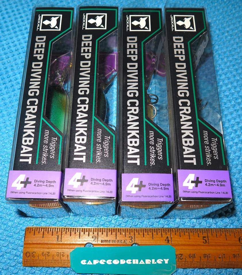 Лот из четырех (4) различных JACKALL DIGLE Winglet кромки приманки новый - Изображение 3 из 4