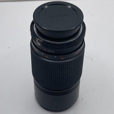 Konica Hexanon AR 200mm f/4 Telephoto Lens AR Mount Black with Caps