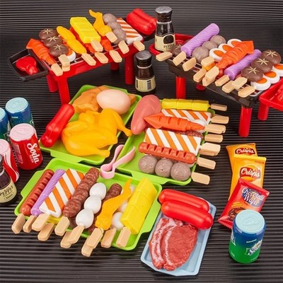 21pcs (Bag Pack) Kids Pretend BBQ Kitchen Toy Set Cooking Role Play Food Cookwar