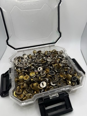 Large Snap Fastener Lot Leathercraft Snaps Brass Nickel Mixed Sizes USA