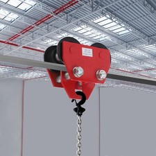 3 Ton Beam Trolley Manual Push Adjustable Double Wheel For Factory Storage