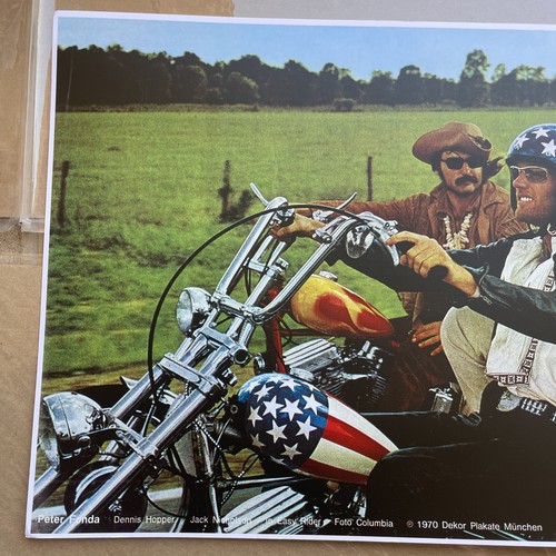 POSTER EASY RIDER HARLEY DAVIDSON PETER FONDA DENNIS HOPPER jack Nicholson - Foto 2 di 4