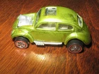 Vintage 1967 Hot Wheels Redline Custom Volkswagen Lime Green Metallic Red Line