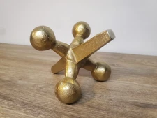 Vintage Metal Jacks Jax Paperweight Bookend Sculpture 4"