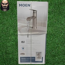 MOEN Genta Single Hole Single-Handle Bathroom Faucet Spot Resist Brushed Nickel