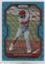 2021 Panini Prizm Tier II Teal Wave Prizm Bryce Harper #187 0i5i