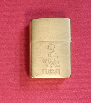 Vintage Zippo Lighter Gold Colored Engraved 2-sides RCA | eBay