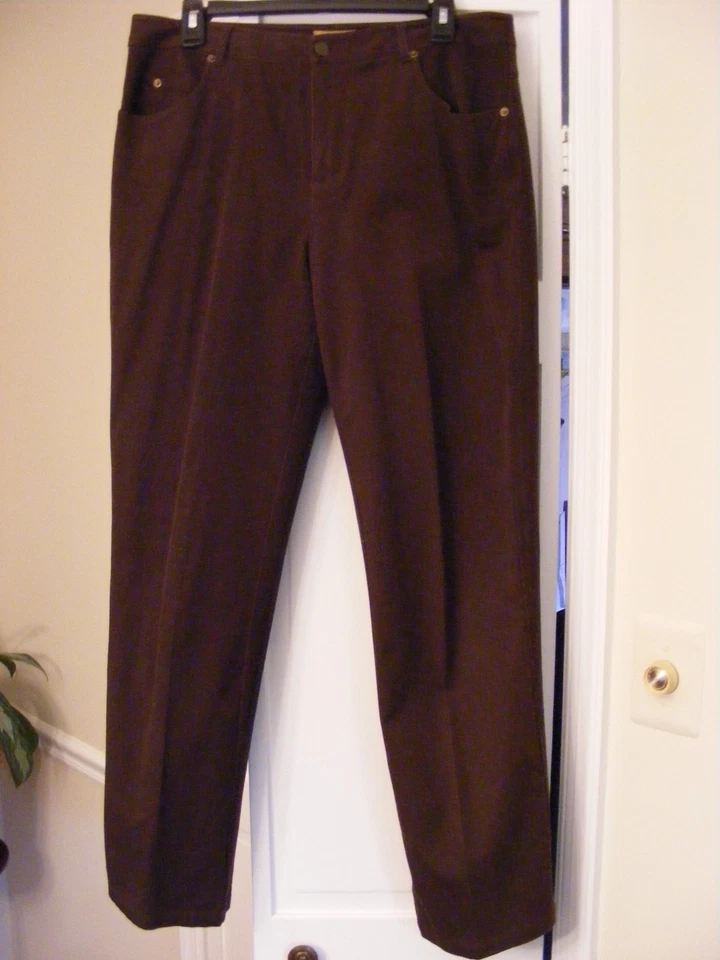 Peck & Peck Weekend 5 pocket STRETCH PANTS-Womans Size 10-BROWN-Cotton & Spandex - Image 2 of 4