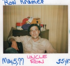 VINTAGE KODAK INSTANT PHOTO HANDSOME MAN UNCLE RON IDENTIFIED PORTRAIT