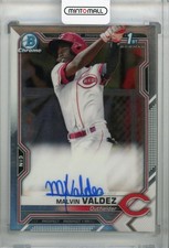 2021 Topps Bowman Cincinnati Reds Malvin Valdez Chrome Prospect Autographs