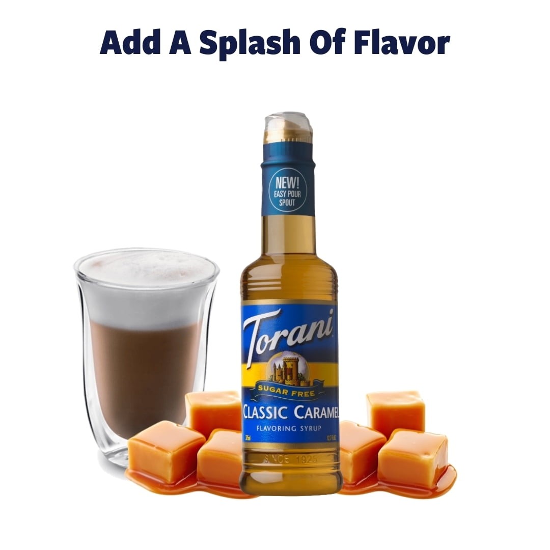 (4 pack) Torani Sugar Free Classic Caramel Syrup, 12.7 oz