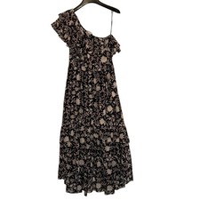 Ulla Johnson Clemente High Low Dress in Midnight Floral Size 0