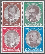 Germany Third Reich Mi# 540-543 MH 1934 Colonial Explorers *