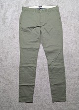 NWT J Crew 250 Skinny Chino Pants Men  s 32 x 34 Green Stretch
