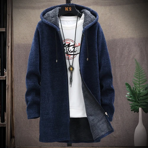 Men Thick Warm Fleece Lined Hooded Hoodie Winter Zip Up Coat Jacket Sweatshirt □ - Picture 10 of 27