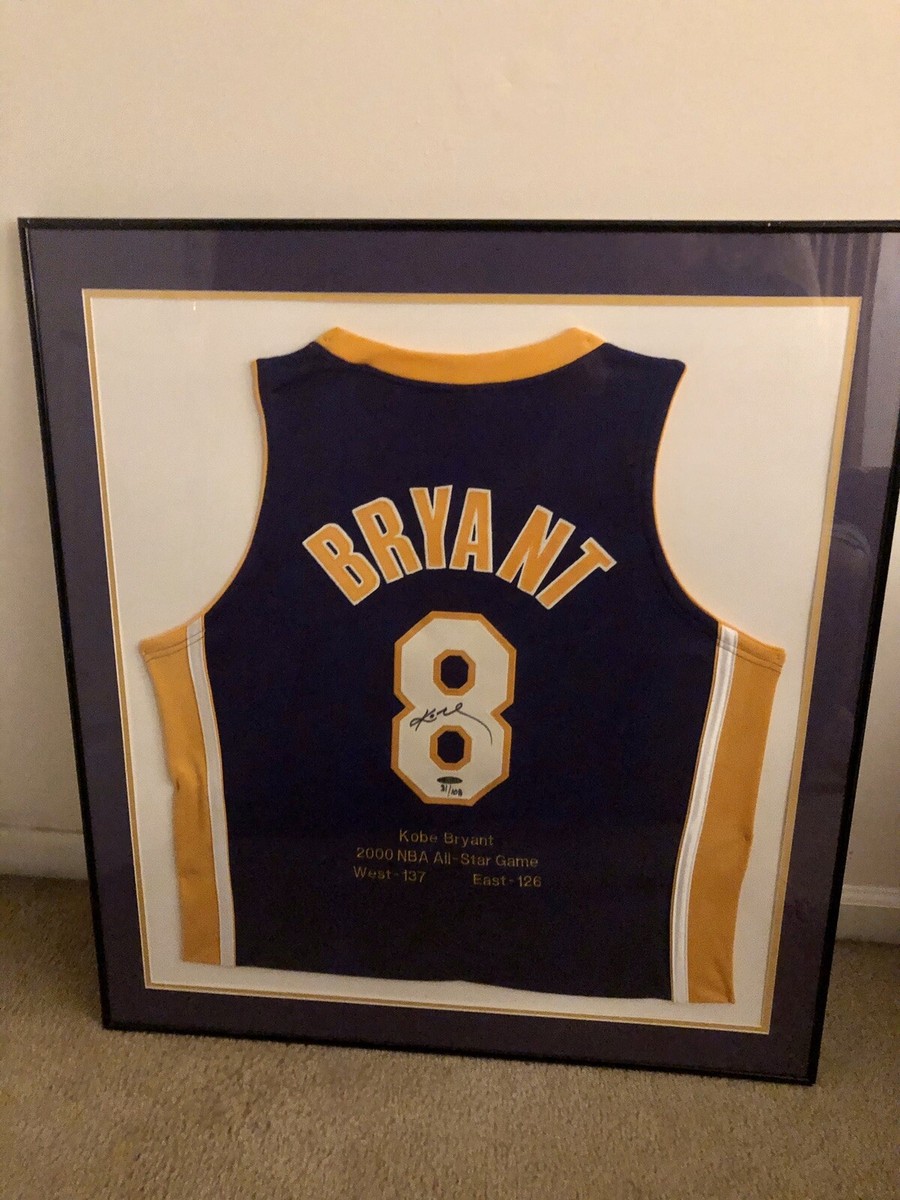 KOBE BRYANT 2000 All STAR GAME LIMÍTED EDITION AUTOGRAPHED FRAMED MATTED  JERSEY