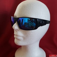 Oakley "Crankshaft" Matte Black w/ Ice Blue  Black Lenses  OO9239-12 19 132 