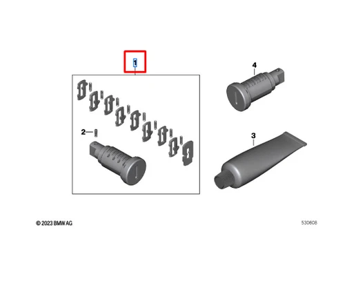 NUEVO BMW K08 C 400 GT CILINDRO CIERRE KIT REPARACIÓN 51257698204 ORIGINAL - Imagen 10 de 11