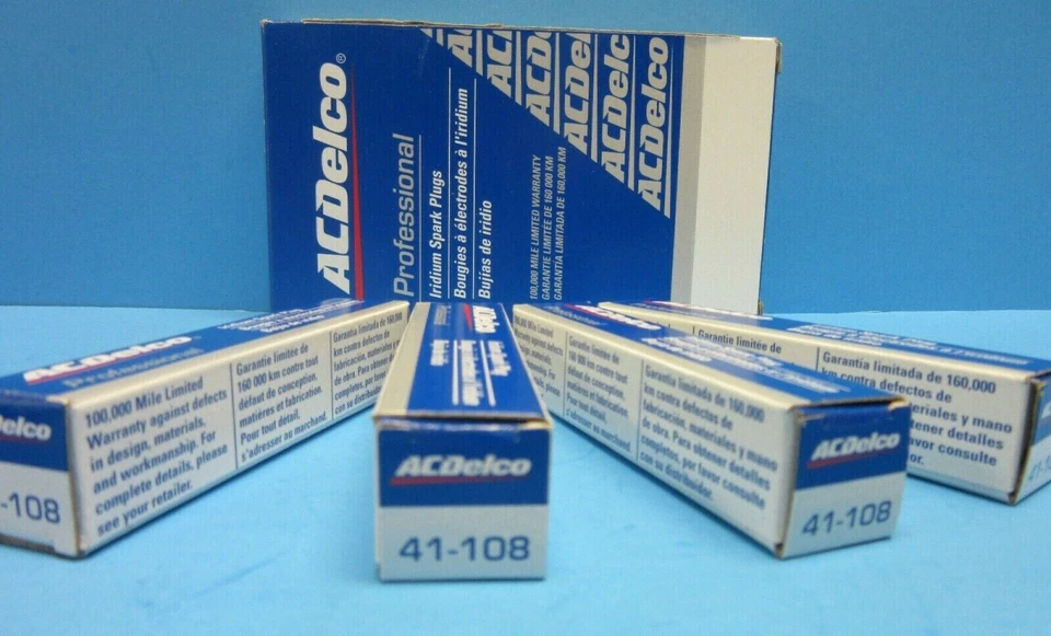 Set of 4 Spark Plugs Genuine GM ACDelco 41-108 Iridium OEM # 12590701 2.0L 2.4L - Image 3 of 4