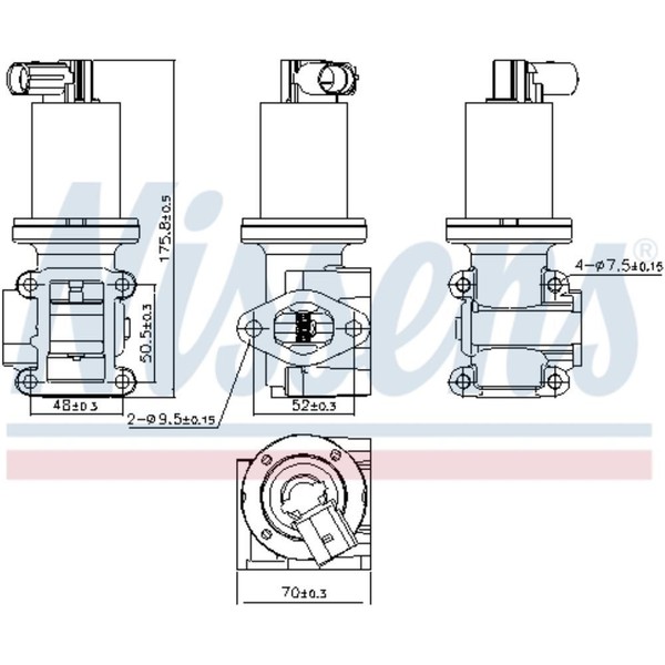 Nissens Agr-Ventil Mit Dichtungen FüR Opel Zafira B Vectra C Caravan 98180-image