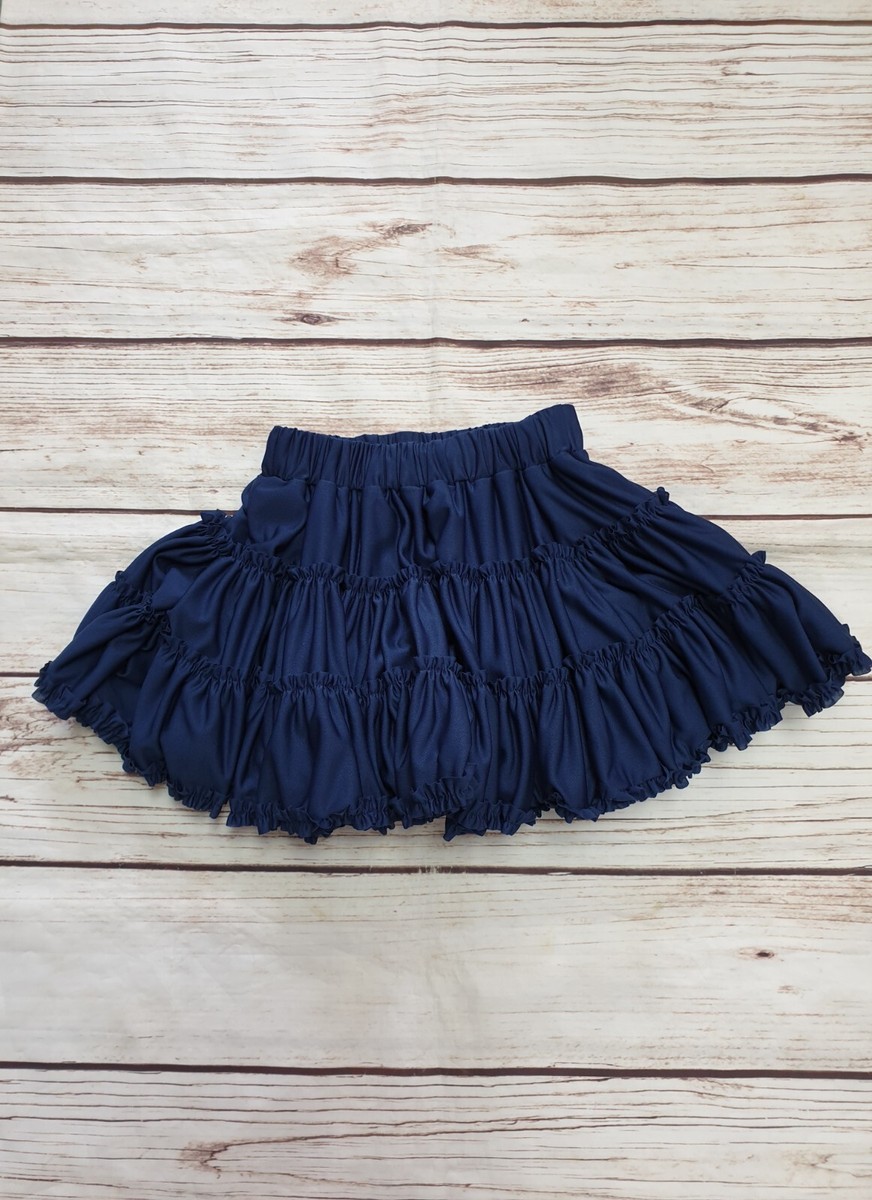 Girls Navy Blue Ra Ra Puff Ball Skirt By Sarah Louise 8872