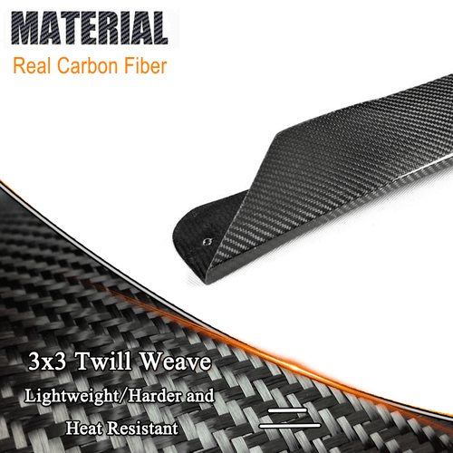 Fit For Benz C217 S500 Sport 14-17 Real Carbon Front Bumper Lip Spoiler Splitter - Picture 13 of 16
