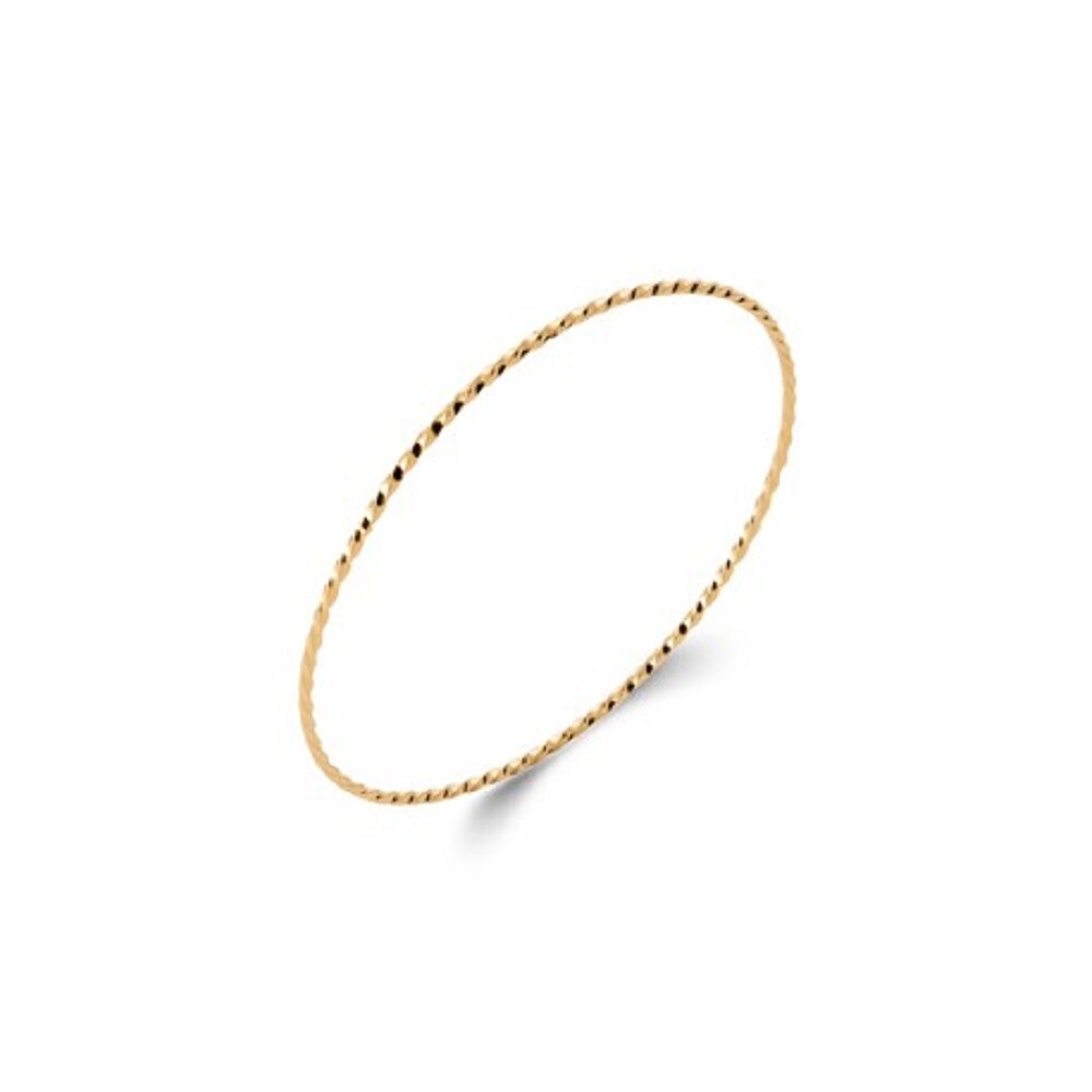 Bracelet jonc torsadé plaqué or 750/000 de 62 mm pour femme