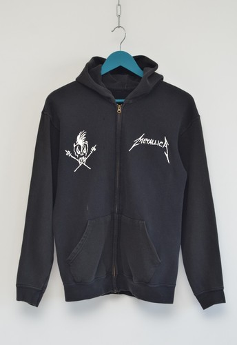 Metallica Vintage Men's Black Cotton Full Zip Big Logo Hoodie Size M - Picture 7 of 15