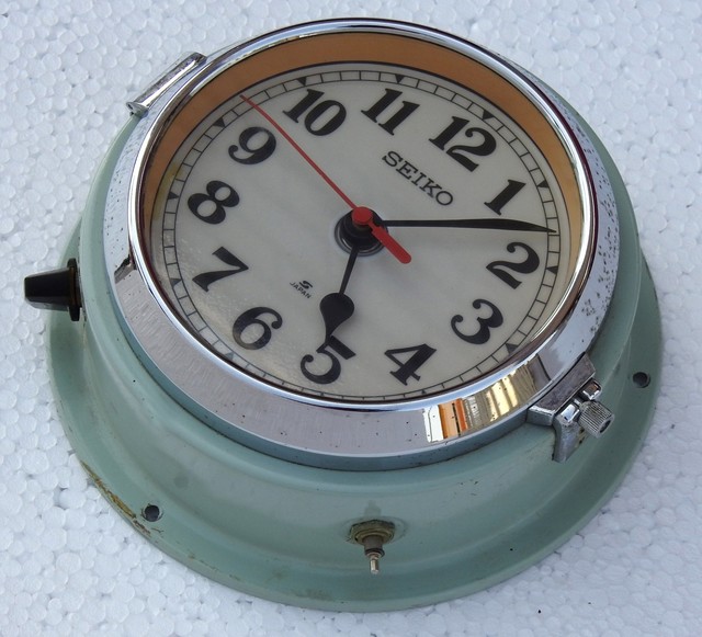 Vintage Original Maritime Slave Wall Clock Nautical Ship Quartz Seiko Japan eBay