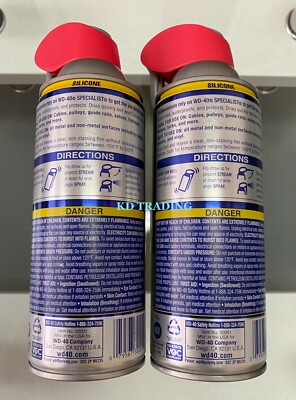 2-PK) WD-40 SPECIALIST SILICONE Waterproof Anti-Rust Lubricant for Valves  Locks | eBay