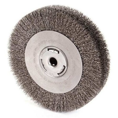 Weiler 93123 Crimped Wire Wheel Wire Brush, Arbor, 8''