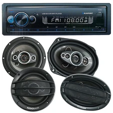 Blaupunkt Irvine70 1 Din MP3 Receiver USB + 4x Audiobank Speakers AB-650 AB-690