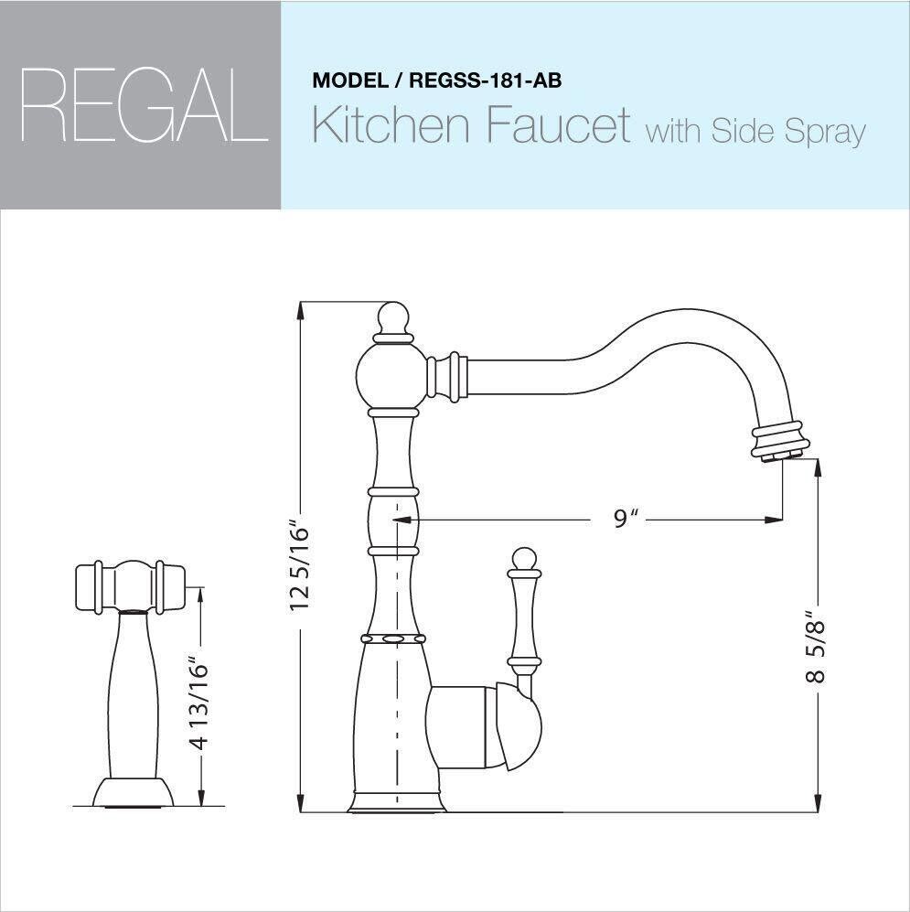 Houzer REGSS-181 Regal Kitchen Faucet