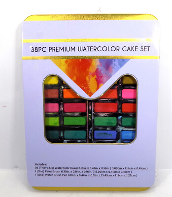 UNBRANDED / PREMIUM WATERCOLOR CAKE SET / 36 Watercolor COLOR CAKES / ART PAINT