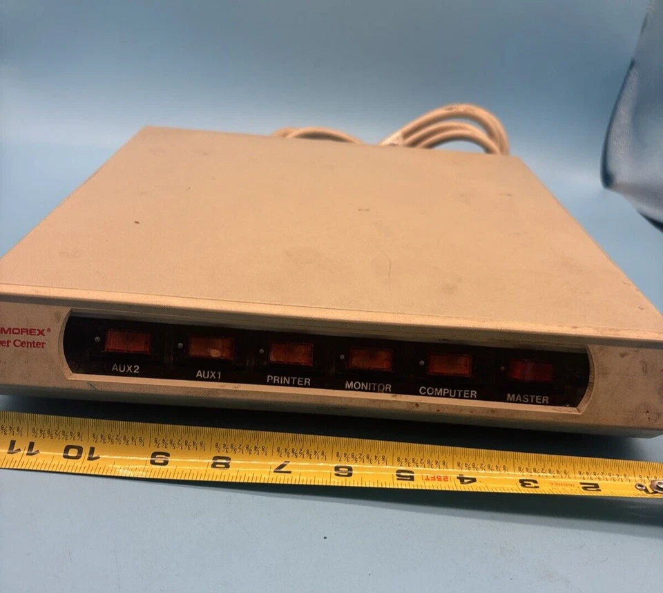 Vintage Memorex Power Center (TVSS1449 PC-006-1) 5 Outlet Surge Protector Tested - Image 2 of 4