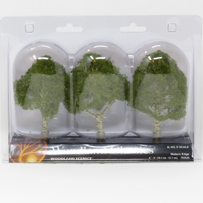 Woodland Classics 3535 Waters Edge Trees 4'' - 5'' Scenery N HO O Scale Trains