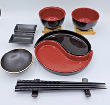 Set 2 Persone Sushi Sashimi Giapponese Tavola Mangiare SAKURA Bacchette