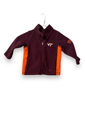 Virginia Tech Hokies Maroon Orange Fleece Zip up Jacket Toddler Kids